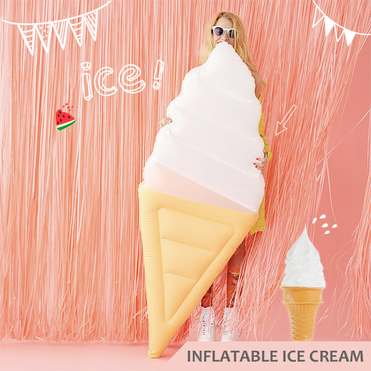 180cm Ice Cream Inflatable Float Adult Air Mattress 1