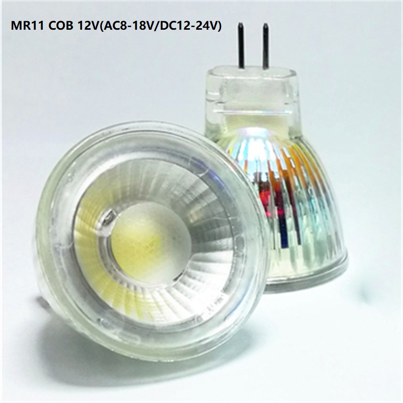1PCS Mr11 COB LED Light Bulb 35mm Diameter 5W 12V 220V Bright Mini COB LED Mr11 Spotlight Bulb GU4.0/GU5.3 Base Lamp