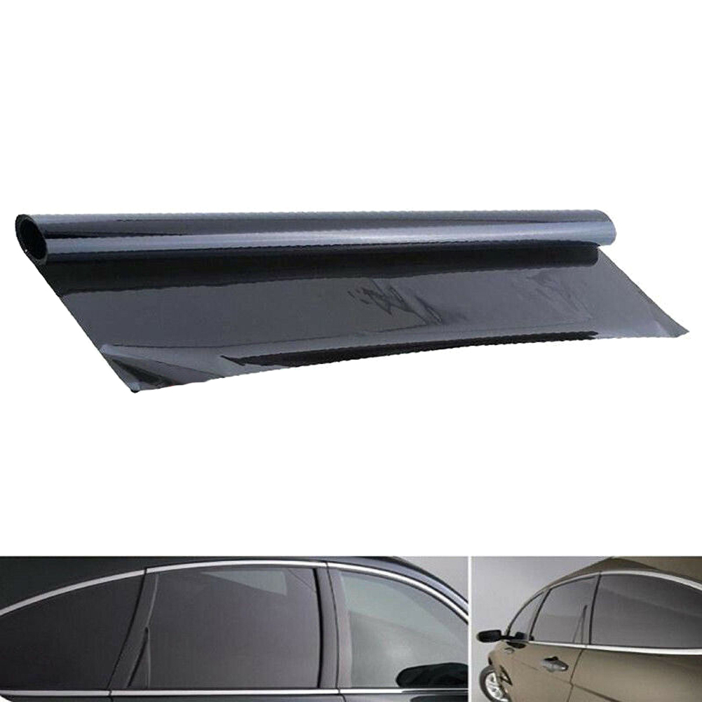 39" X 20 VLT Black Auto Car Home Window Glass Building Tinting Film Roll Side Window Solar UV Protection Sticker Curtain Scraper