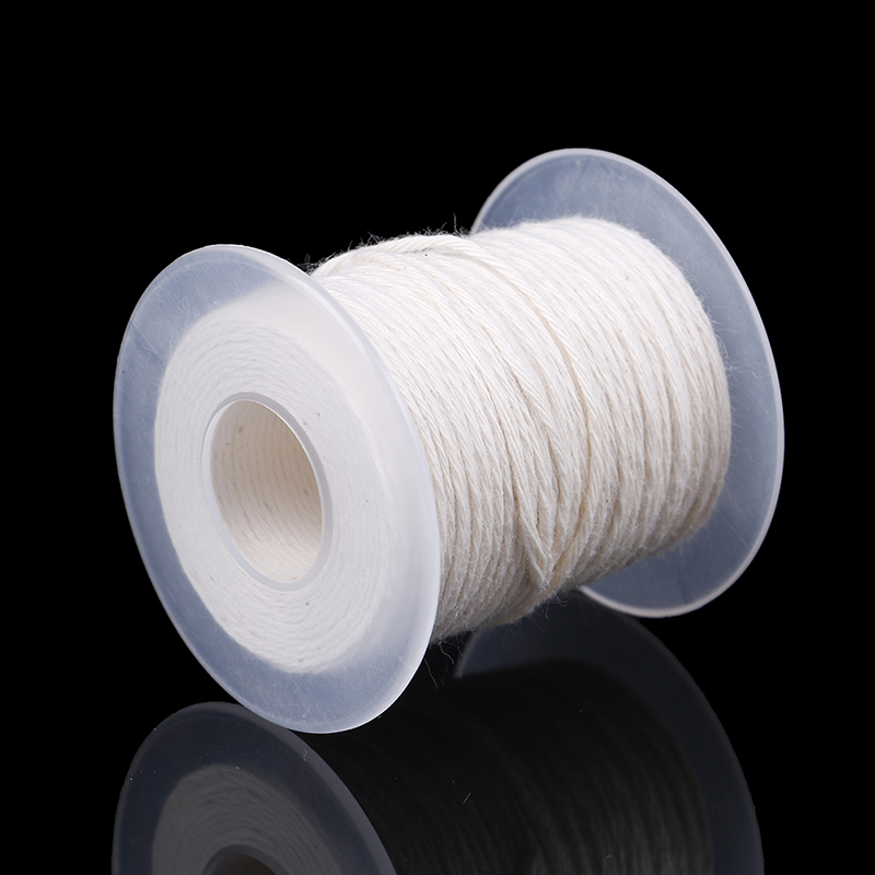 61m 1 Pc Beige Cotton Braid Candle Wick Core Spool Non-smoke DIY Oil Lamps Candles Supplies