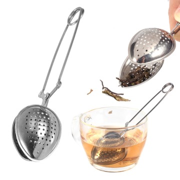 1pcs Heart Shaped Tea Infuser Spoon Strainer Kitchen Gadget Tool Stainless Steel Steeper Handle Shower Tea Making Filter @1