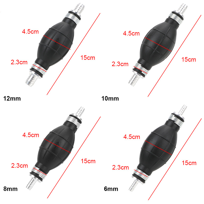 Universal Fuel Pumps 1Pcs 6mm 8mm 10mm 12mm Fuel Supply System Accessories Hand Primer Bulb Fuels For Car Boat Marine Outboard