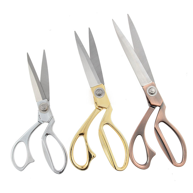 Professional Stainless Sewing Scissors Shears Tools DIY Multi-functional gold Steel Heavy Duty Tailor's Scissors fabric Scissors