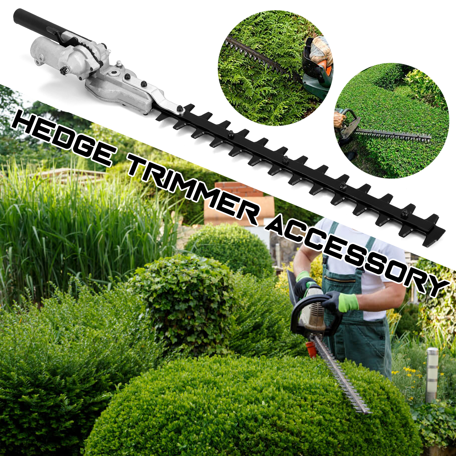 100° Rotatable High Branches Trimmer Accessory 65 Manganese Steel Aluminum Alloy Hedge Cutter Garden Tool Dual-edge Design