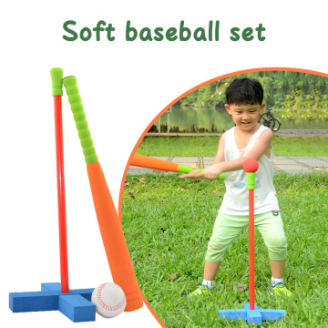 3-Pcs Set Baseball Toy Set Soft Activity Fitness Safety Sports Play Games Kids Training Outdoor Children Fitness Bat Foam