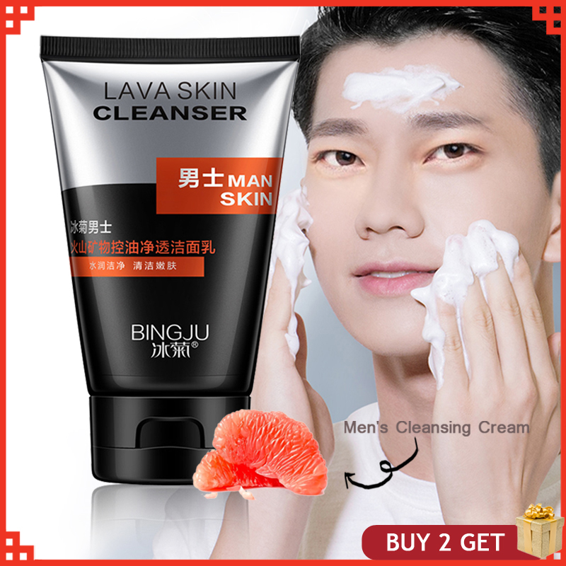Skin Care Face Washing Man Oil-control facial Cleanser Pore Cleaner Moisturizing Men Cool Deep Cleaning Refresh Moist Face Care