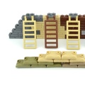 Classic Building Blocks 98283 15533 Thick Wall Bricks City Accessories Military MOC Parts Sandbags Stairs Ladders DIY Fence 6020