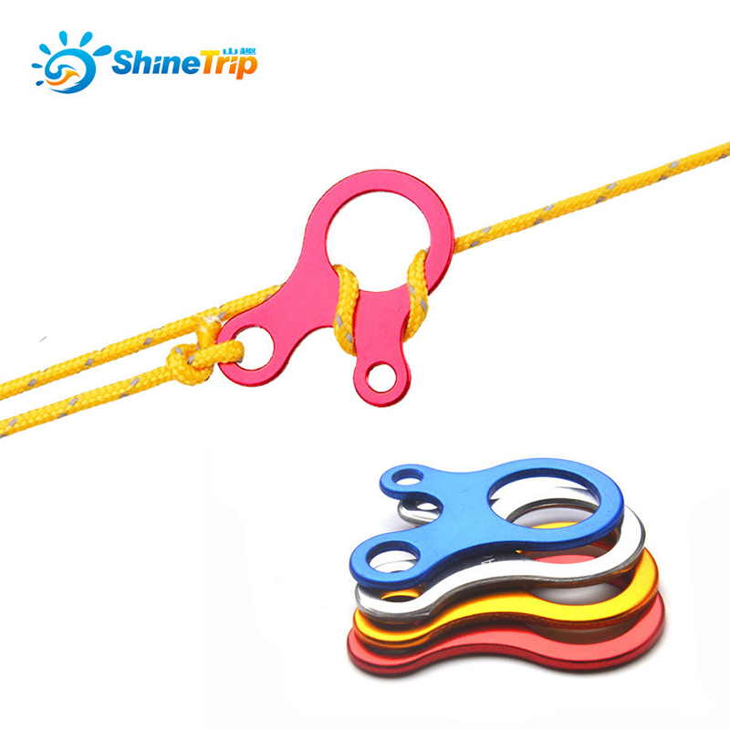 ShineTrip 10 pcs/lot Camping Tent Cord Rope Fastener Guy Line Runner Carabiner Hook Hanger Tightener