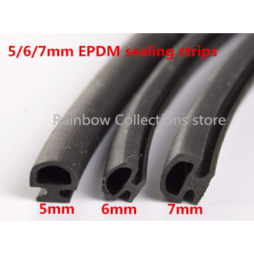 5/6/7mm EPDM Bottom width sealing strips bridge aluminum door/window sealed plastic strips energy saving windows and doors