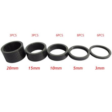 Bike Carbon Fiber Headset Fork Spacers Bicycle Ring Gasket Front Fork Washer Road Bike Cycling Handlebar Spacers Accessories