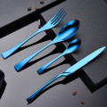 Golden Tableware Cutlery Stainless Steel Fork Knife Spoon Rainbow Dinner Set Cutlery Tableware for Restaurant Silverware Set
