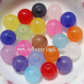 Cheap Jelly Colors Acrylic Jelly Round Smooth Beads Charm