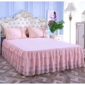 Yaapeet Lace Bed Skirt Princess Bedding Bedspreads Sheet Bed for Girl Bed Cover King/Queen Size Bedspread