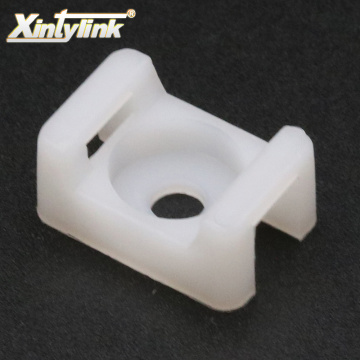 xintylink fixed seat 100pcs buddle saddle type plastic holder cable tie mounts wire base zip mount base Wiring accessories