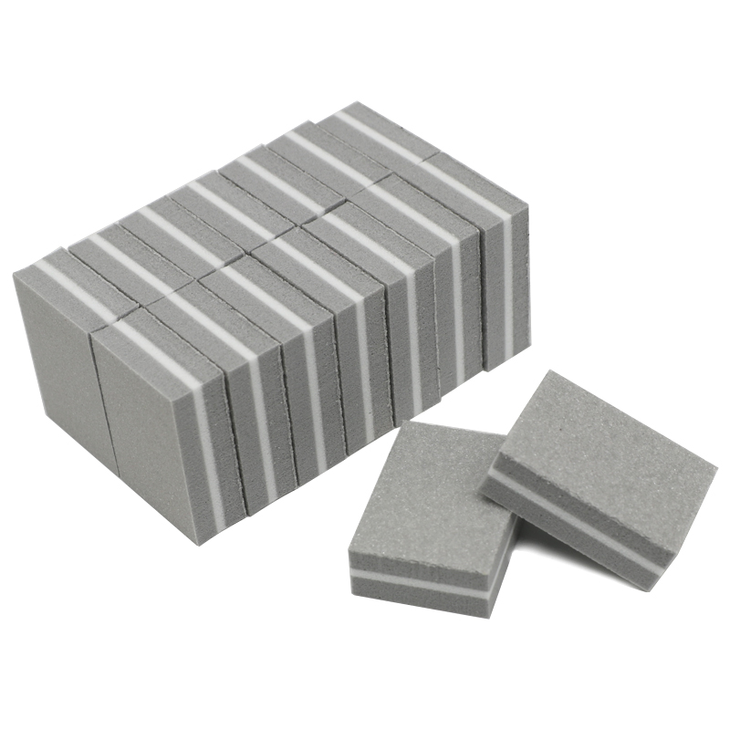 10Pcs Professional Nail Files100/180 Grey Mini Small Nail Buffer Block Sponge Sandpaper Pedicure Manicure Polish Nail Art Tools
