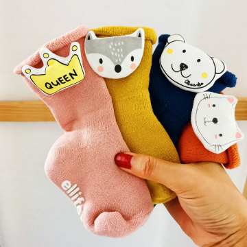 Autumn Winter Baby Socks Cartoon Socks Fluffy baby Non-Slip Socks Cotton Children Terry Socks