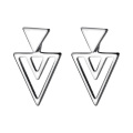 Trusta 100% Real 925 Sterling Silver Earring Jewelry Women Fashion Triangles Stud Earring For Teen Girl Lady Ds1476