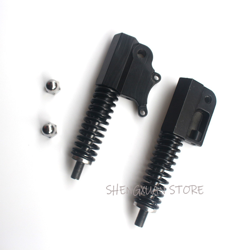 2 Pcs Front Suspension Hydraulic Shock Absorber Outdoor Scooter Electric Parts Hole Threaded Shockproof Spring Rebound Damping