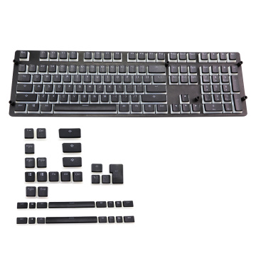 pudding pbt doubleshot keycap oem back light mechanical keyboards black gh60 poker 84 tkl 108 iso Razer Corsair STRAFE K65 K70