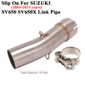 For SUZUKI SV 650 SV650 SV650X 2003 - 2015 Motorcycle Exhaust System Escape Modified Slip On 51mm Middle Connection Link Pipe
