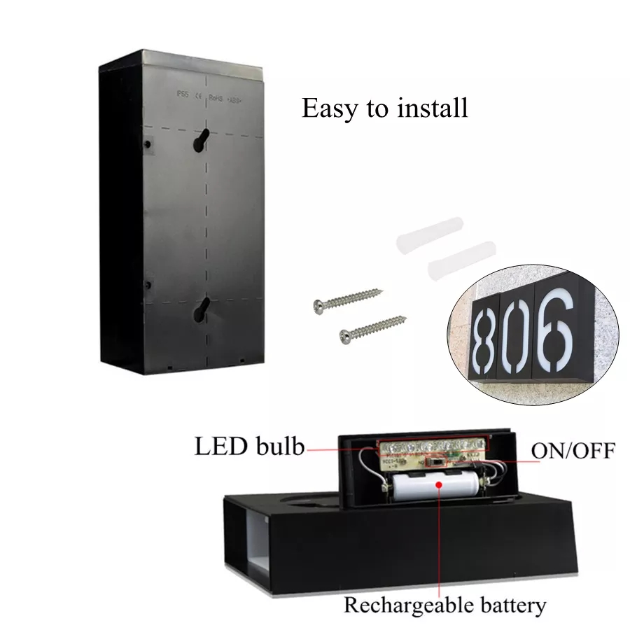 House Number Solar Light 5