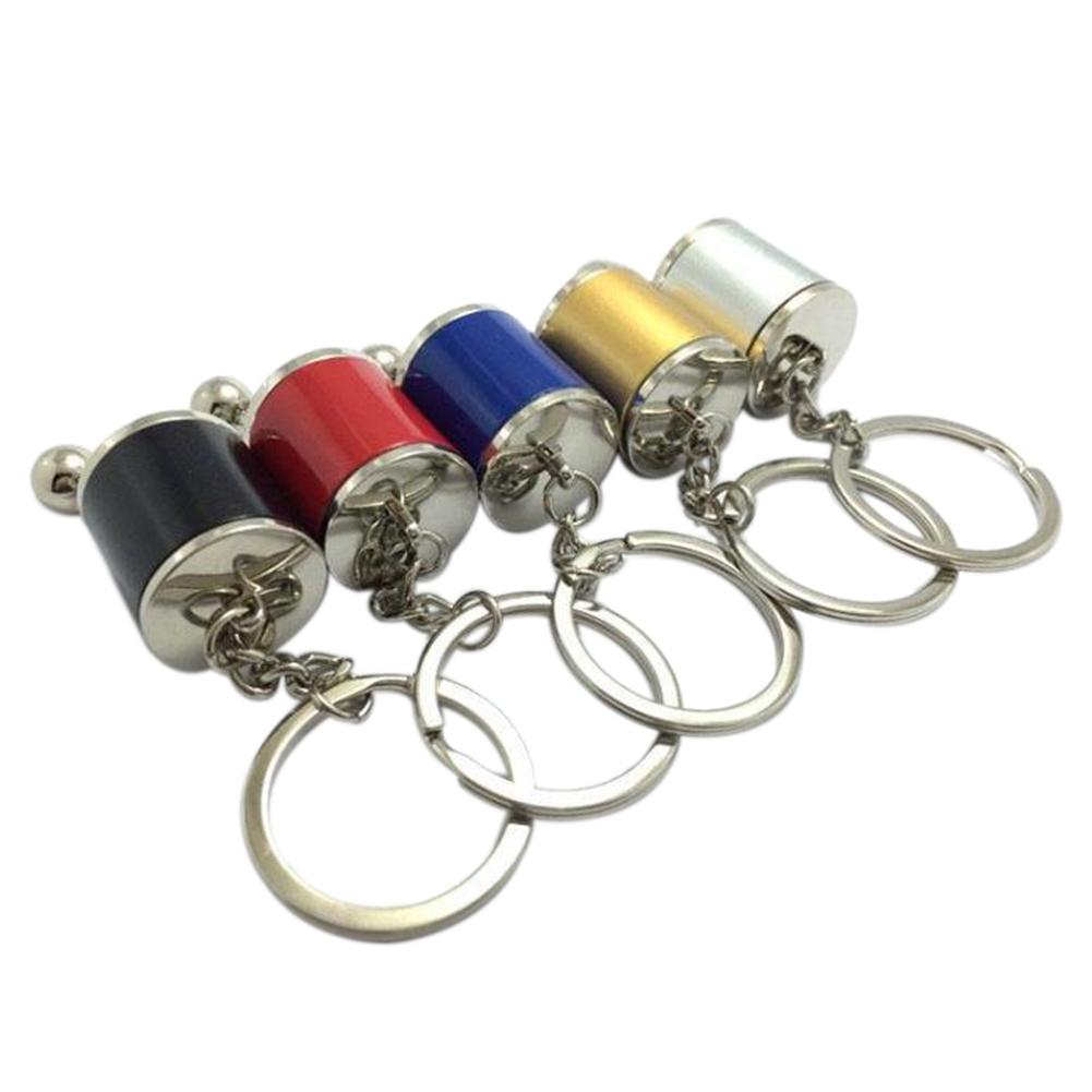 Car Gear Shift Keychains Ring Keyring Creative auto 6 Speed Gearbox Gear Shift Racing Tuning Model Key chain Car Accessories