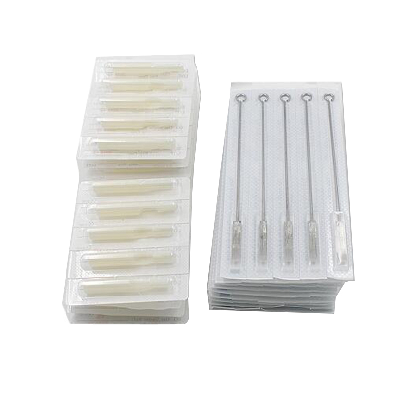 (18RS+18RT) Tattoo Needles and Tubes Mixed 100PCS - Professioanl Tattoo Needles 18RS + Disposable Plastic Tattoo Tips 18RT Combo