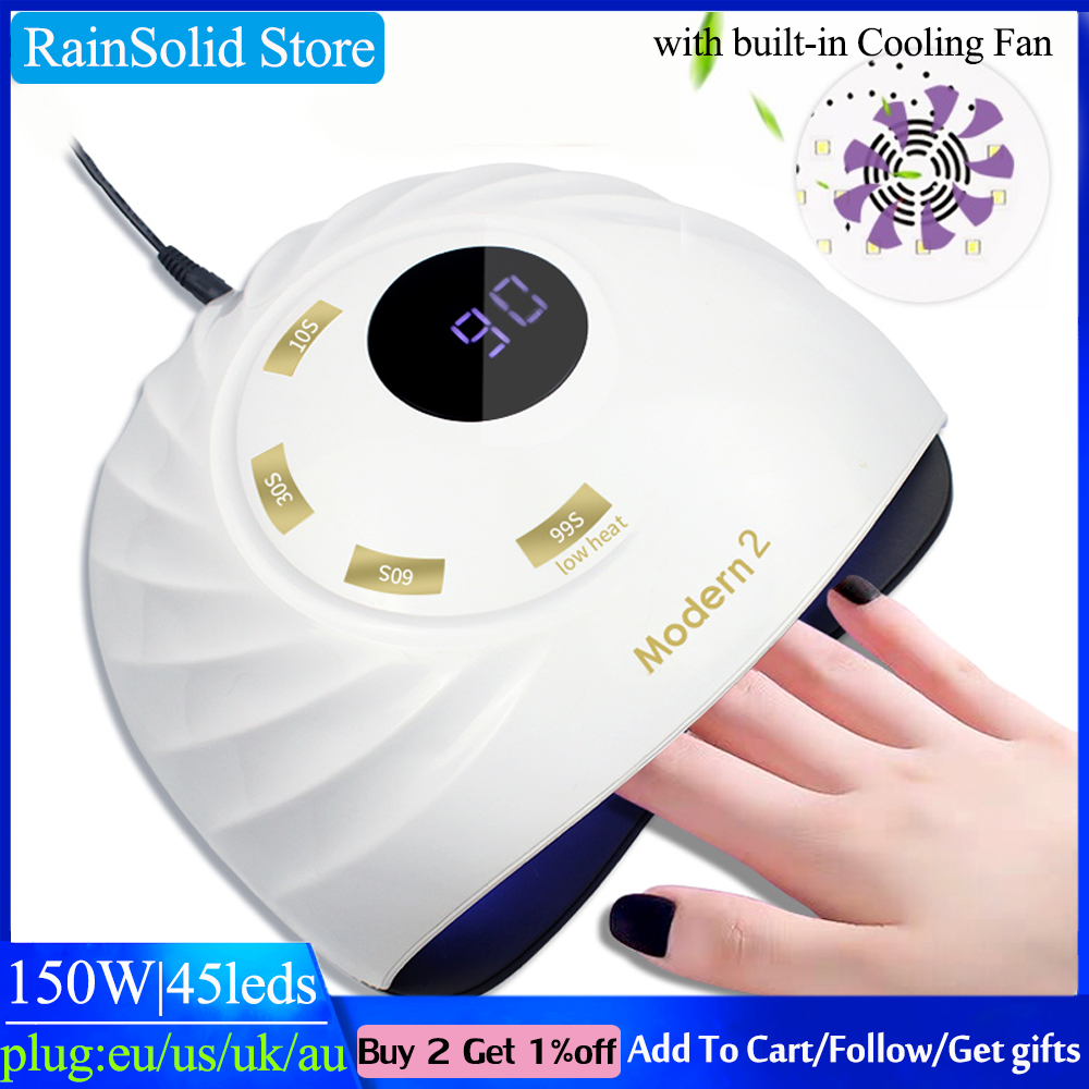 NEW High Power 150W/120W UV LED Nail Lamp For Manicure Gel Nail Dryer Drying Nail Polish Ice Lamp 30s/60s/90s Auto Sensor
