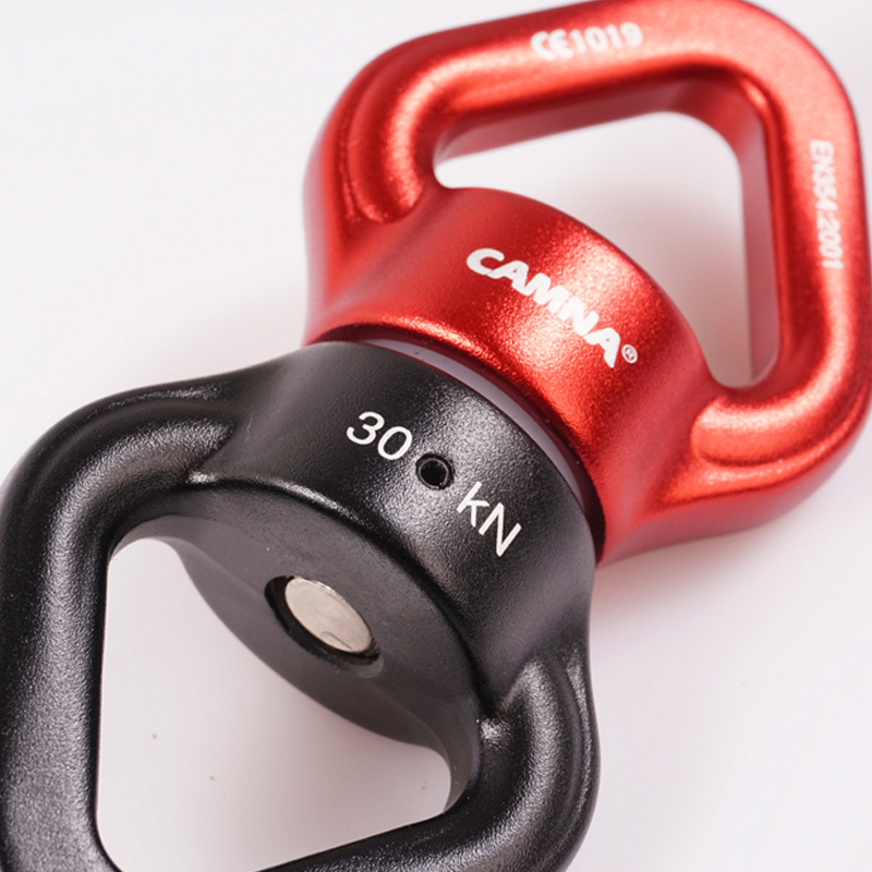 P36 Outdoor Hoisting rock climbing yoga universal wheel fixed connector rotating connecting ring two-way hanging wheel 30KN