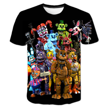 3D Five Nights at Freddy T-Shirts High Quality Children t shirt Boys/Girls Clothes Kid's T Shirt Kpop FNAT Cartoon anime Tees