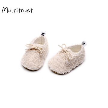 Baby Newborn Faux Fleece Crib Shoes Winter Warm Infant Toddler Crib Shoes Classic Floor Boys Girls Crib Shoes