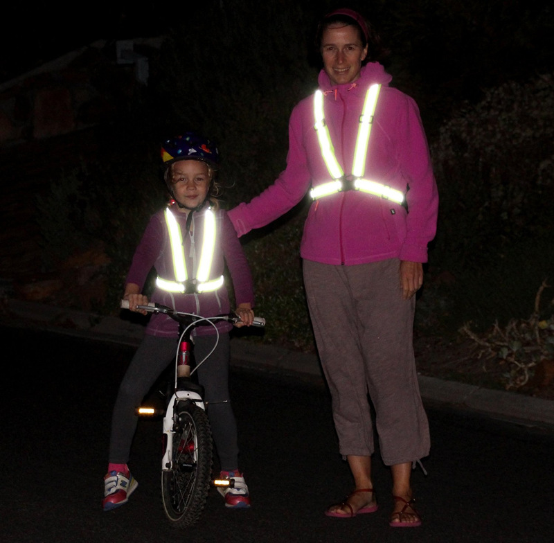 Highlight Reflective Straps Night Running Riding Clothing Vest Adjustable Safety Vest Jacket Elastic Band ForAdults and Children