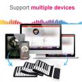 88 Keys USB MIDI Electronic Roll Up Piano Portable Silicone Flexible Keyboard Organ Sustain Pedal Built-in Speaker