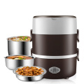 Portable Electric Rice Cooker Lunch Box 2/3Layers Available Food Steamer Stainless Steel Portable Meal Thermal Heating Lunch Box
