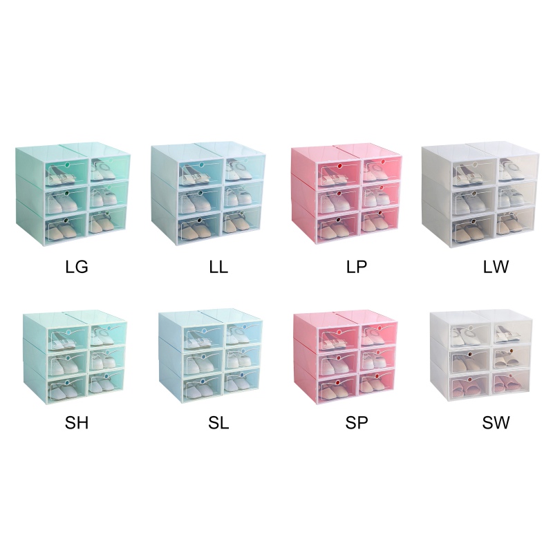 Drawer Shoe Boxes Stackable Floding DIY Shoe Drawers Storage Container Organizers