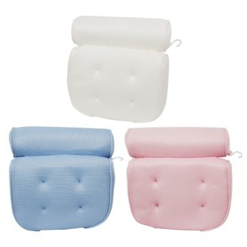 Comfort 3D Air Mesh Bathtub Head Pillow With 4 Suction Cups 3D Bathtub Pillow