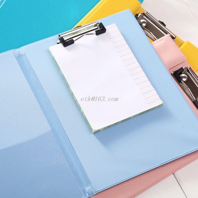 A5 Waterproof Clipboard Writing Pad File Folder Document Holder School Office Stationery Supply Random Color