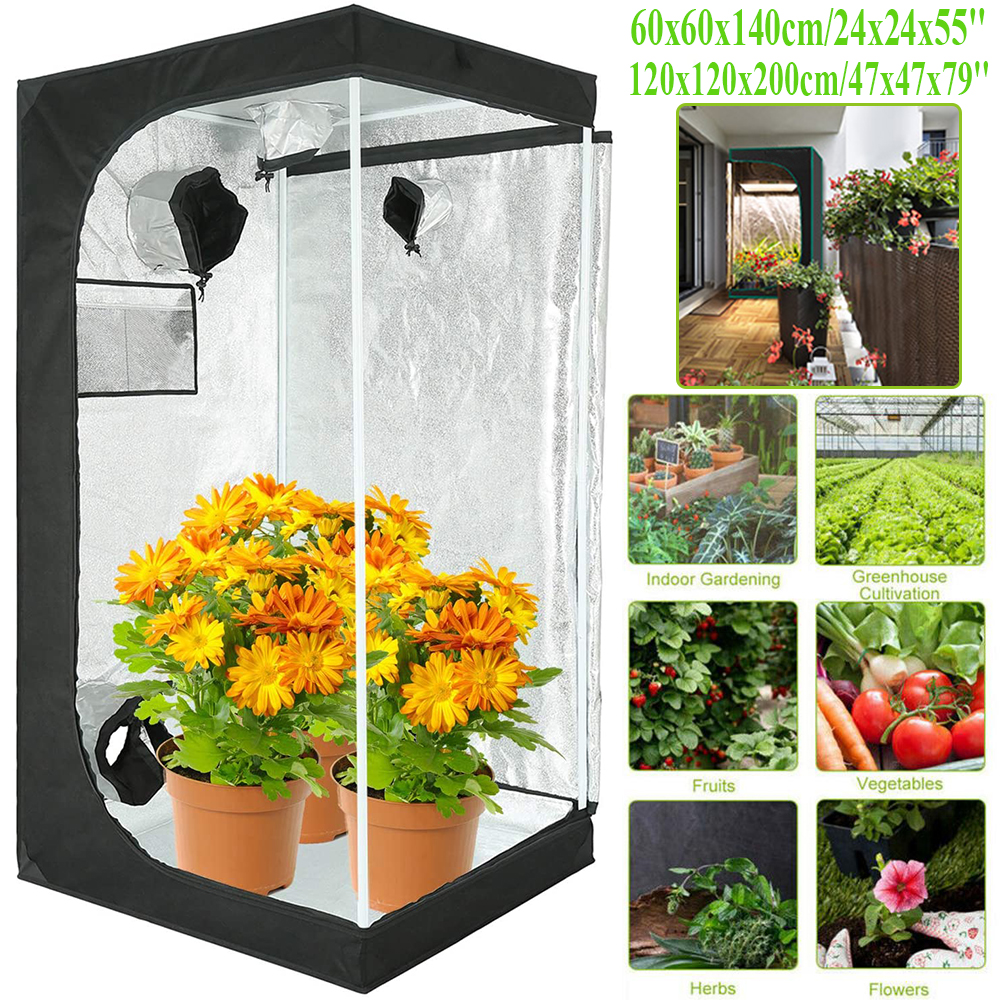 140cm/200cm Indoor Hydroponics Grow Tent Growing Plants Room Box Led Grow Plant Light Reflective Mylar Garden Greenhouses D30