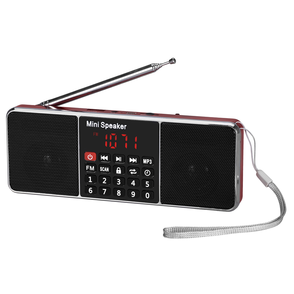 Digital Portable Radio AM FM Speaker Stereo MP3 Player TF/SD Card USB Drive LCD Display Speakers