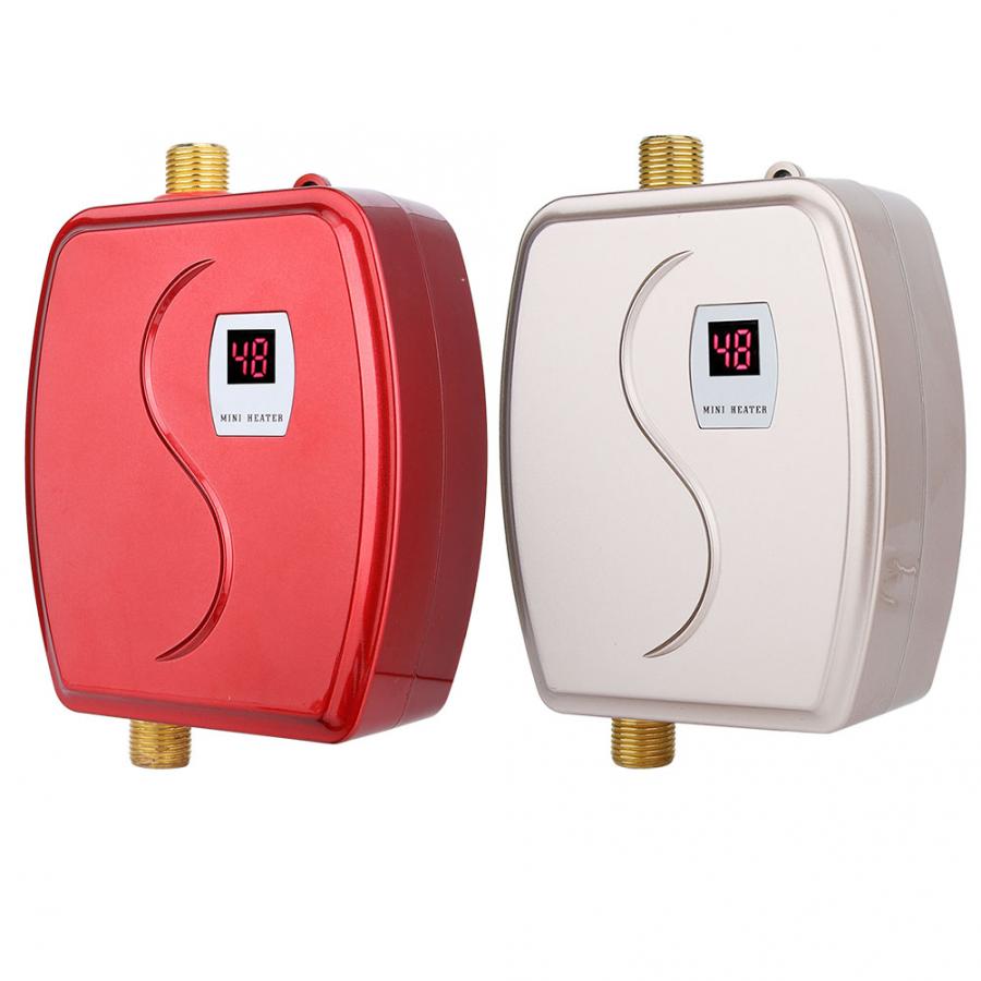 3000W Mini Instant Heating Electric Water Heater Tankless Hot Instantaneous Water Heater System for Home Kitchen Bathroom