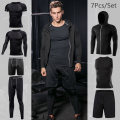 Men's Tight Sportwear Suit GYM Running Fitness Jogging Sport Wear Compression Leggings Training Pants Workout Sport Clothes Sets