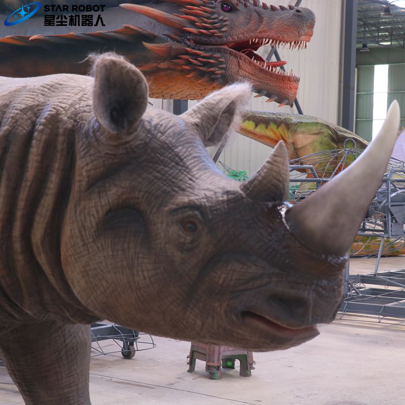 Animatronic rhinoceros