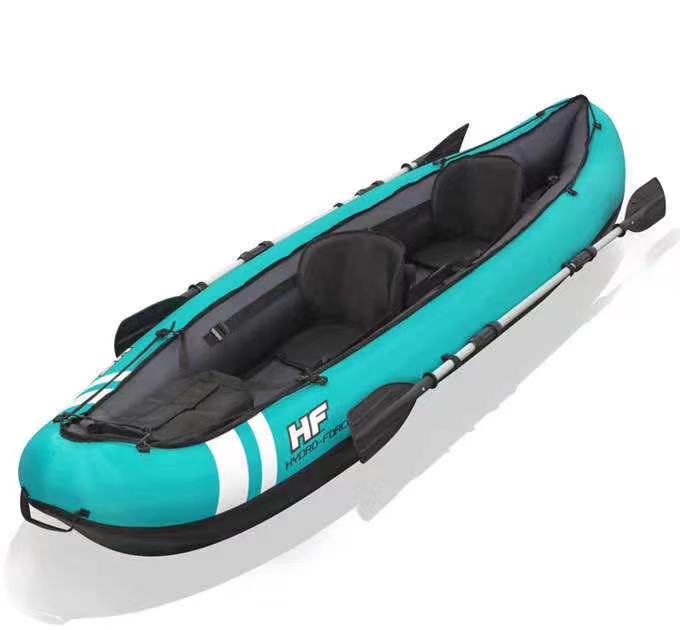 No Duty Tax Kayak Inflatable 11ft 2-Person Venture Fishing Boat With Double Paddle Pump Floating Sit in Sea Kayaks Fun Air Raft