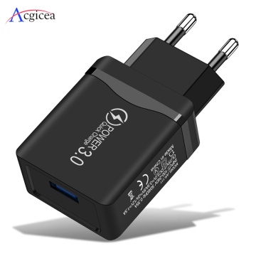 18W Quick Charge 3.0 USB Charger for iPhone 11 XR Xiaomi Huawei EU/US Plug QC 3.0 4.0 Fast Charger Adapter for Samsung S10 Plus