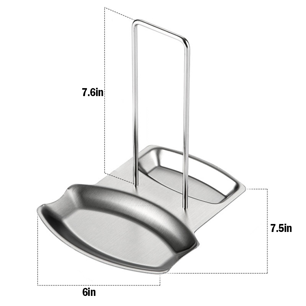 Stainless Steel Pan Pot Cover Lid Rack Stand Spoon Holder Stove Organizer Home Storage Soup Spoon Rests Kitchen Tools