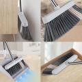 3Pcs Set Dustpan And Broom Set Folding Upright Standing Sweep Set Wiper Lengthened Comb Teeth And Filter Hair For Home Cleaning
