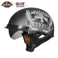 GXT Retro Motorcycle Helmet Carbon Fiber Moto Helmet Scooter Vintage Half Face Biker Motorbike Crash Moto Helmet for Men Women