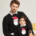 Parent-Child Plaid Nightclothes Christmas Family Matching Outfits Sweater Santa ClausPrinted Xmas Navidad Pjs For Photography