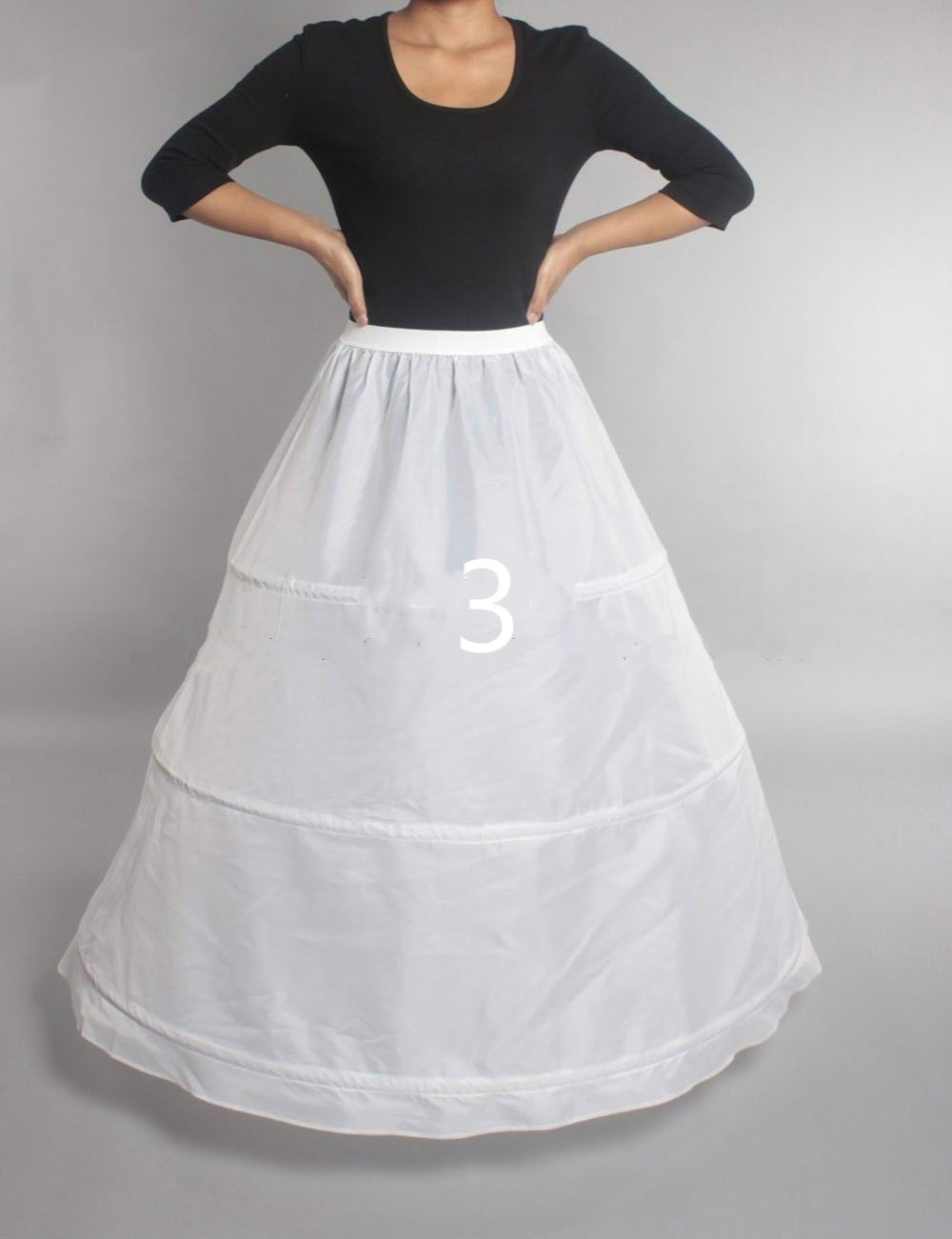 Three circle hoop Petticoat Underskirt bridal Wedding Petticoat Hoop Crinoline Prom Underskirt Fancy Skirt Slip In Stock