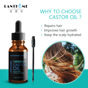 Lanthome Castor Oil Hair Eye Lash Enhance Growth Essential Oil Pure Rizinusol Anti-Aging Organic Serum Massage Oil Dropshipping
